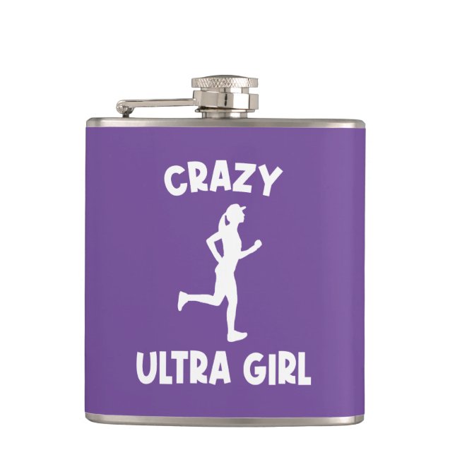 Crazy Ultra Running Girl Flachmann (Vorderseite)