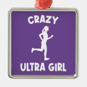 Crazy Ultra Running Girl Ornament Aus Metall