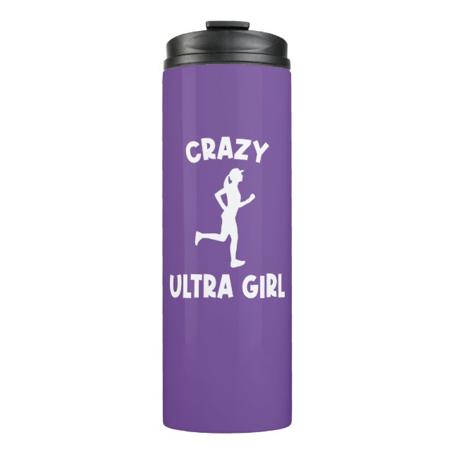 Crazy Ultra Running Girl Thermosbecher (Vorderseite)