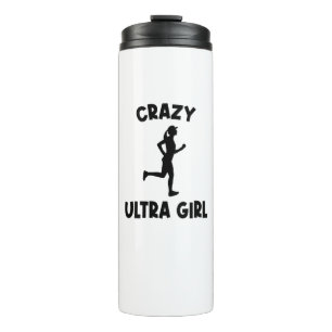 Crazy Ultra Running Girl Thermosbecher