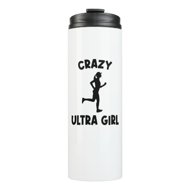Crazy Ultra Running Girl Thermosbecher (Vorderseite)