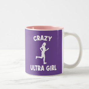 Crazy Ultra Running Girl Zweifarbige Tasse