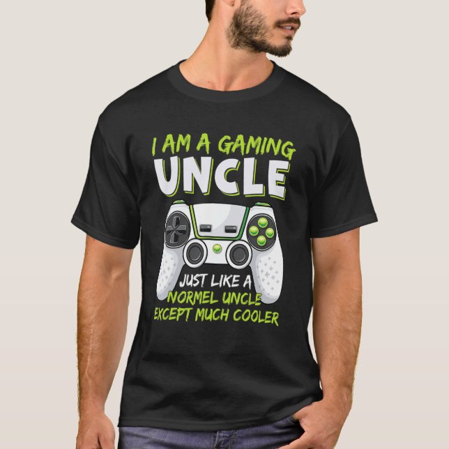 Crazy Uncle Funny Uncle Gaming Video Game Uncle T-Shirt (Vorderseite)