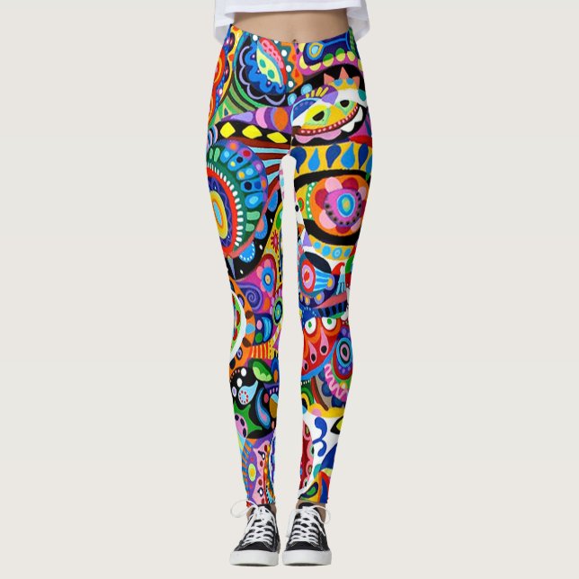 Crazy und farbig leggings (Vorderseite)