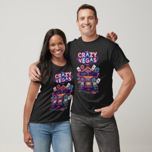 "Crazy Vegas" Grafik T-Shirt