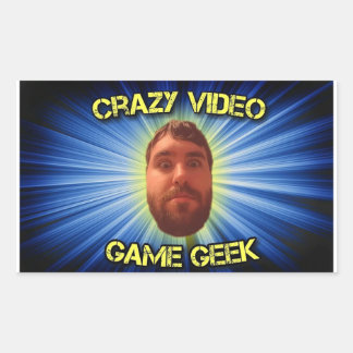 Crazy Video Game Geek Thumbnail Sticker