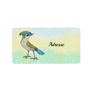 Crazy Vogel Adressaufkleber