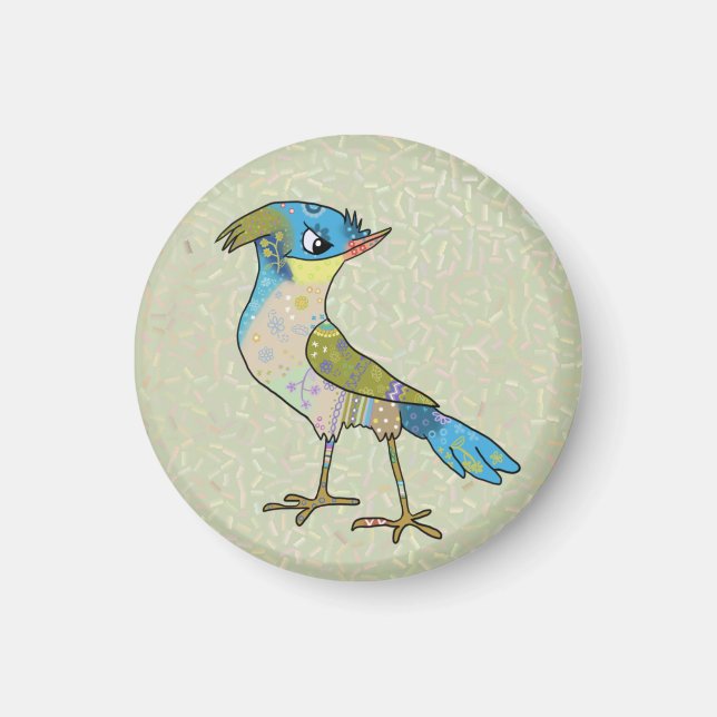 Crazy Vogel Magnet (Vorne)