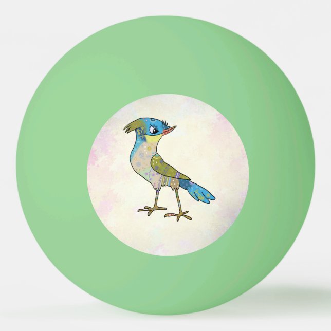 Crazy Vogel Tischtennisball (Vorderseite)