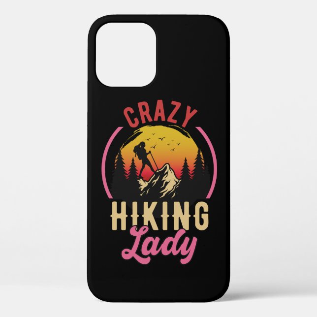 Crazy Wanderdame, Frauengebirge Lieben Wandern Case-Mate iPhone Hülle (Rückseite)