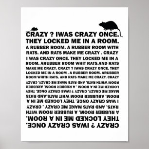 Crazy_ war ich einmal verrückt. Funny Trending Mem Poster