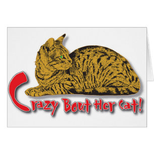 Crazy wegen ihrer Katze!