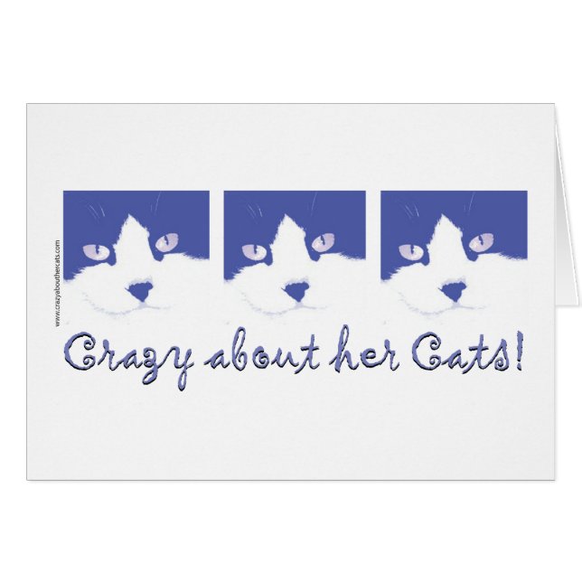 Crazy wegen ihrer Katzen! (Vorderseite (Horizontal))
