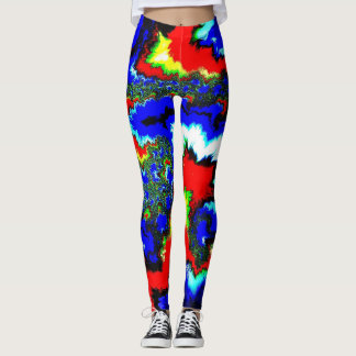 Crazy Wild Abstrakt Mandlebrot Leggings