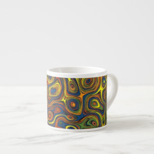 Crazy Wirbel Espresso Tasse, abstraktes Design Espressotasse