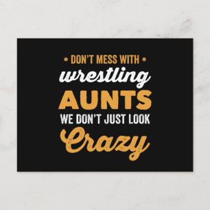 Crazy Wrestling Tante, wir sehen nicht nur verrück Postkarte