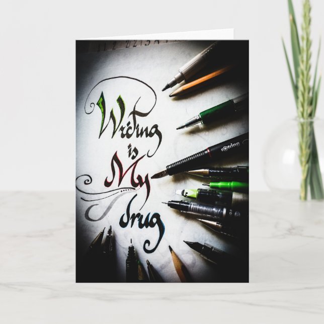 Crazy Writer Manifesto Karte (Vorderseite)