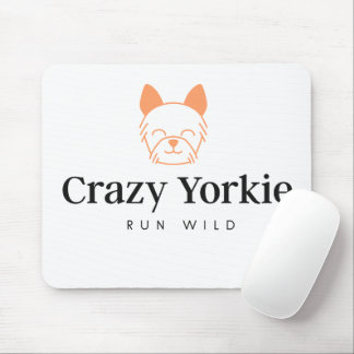 Crazy Yorkie Custom Computer Mouse Pad Mousepad