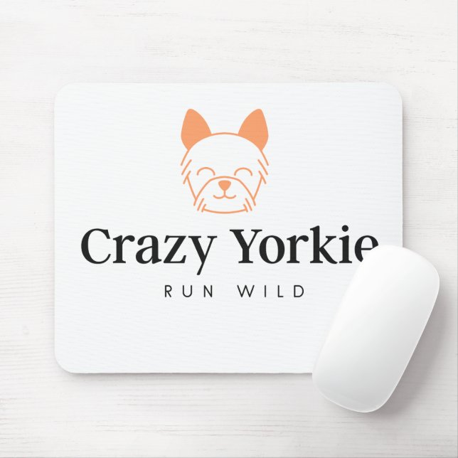 Crazy Yorkie Custom Computer Mouse Pad Mousepad (Mit Mouse)