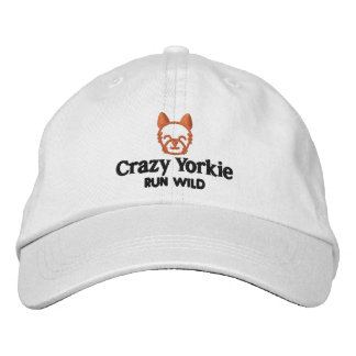Crazy Yorkie Hat bestickt Baseball Cap Bestickte Baseballkappe