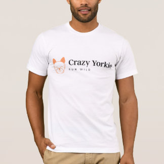 Crazy Yorkie Men Premium Leinwand T - Shirt