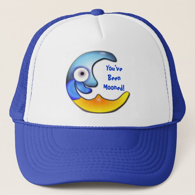 Crazy "You be Mooned" Cartoon Cap Truckerkappe (Vorderseite)