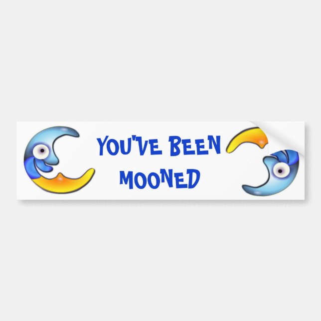 Crazy "YOU WEN MOONED" Cartoon Autoaufkleber (Vorne)