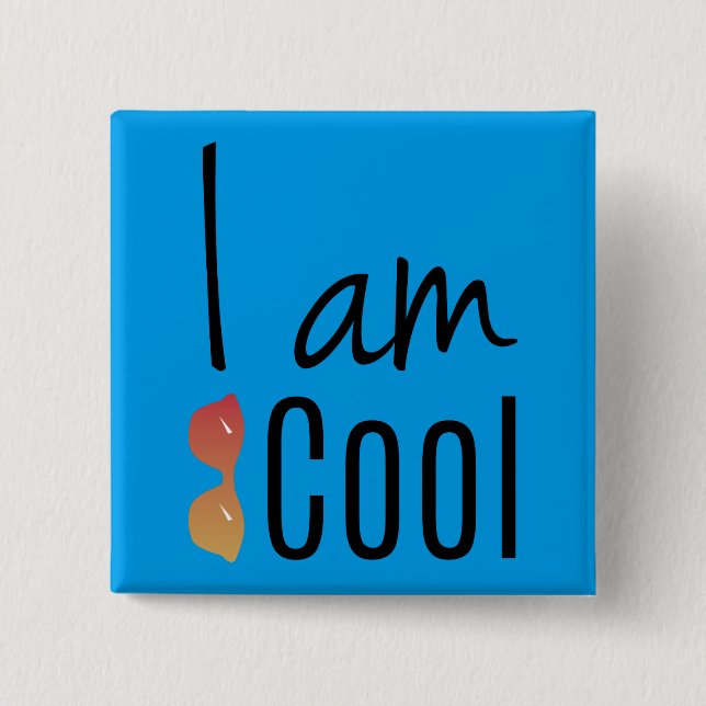 Crazydeal p592 bin ich cooler quadratischer button (Vorderseite)