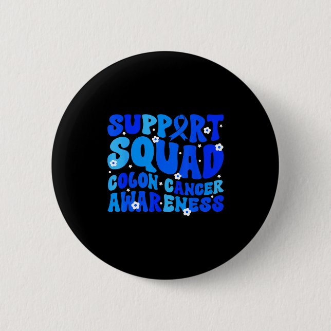 Crc colon cancer awareness support squad blue button (Vorderseite)