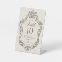 Cream And Mocha Creast Hochzeitstisch Nummer