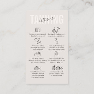 Cream Beige Bräunungs-Nachpflege Visitenkarte