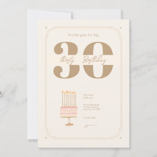 Cream Beige Elegant Einladung