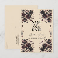 Cream Beige Vintages Shabby Chic Moody Floral