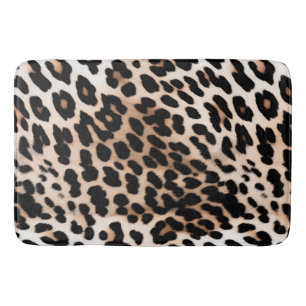 Cream Black Leopard Badematte