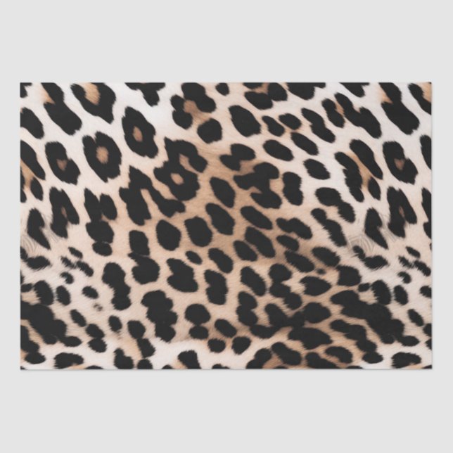 Cream Black Leopard Seidenpapier (Vorderseite)