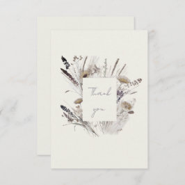 Cream Boho Wildlflower Babydusche Vielen Dank Dankeskarte