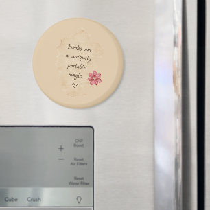 Cream Books Magische Rote Blume Magnet