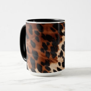 Cream Brown Black Cowhide Tasse