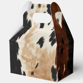Cream Brown Cowhide Howdy Geschenkschachtel