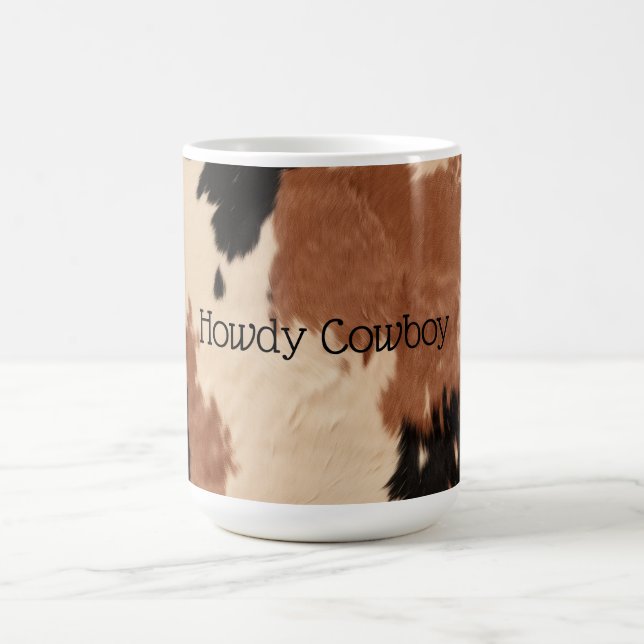 Cream Brown Cowhide Kaffeetasse (Mittel)