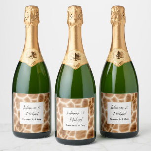 Cream Brown Giraffe Animal Safari Hochzeit