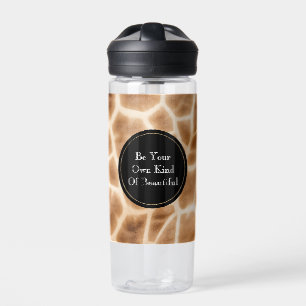 Cream Brown Giraffe Print Trinkflasche