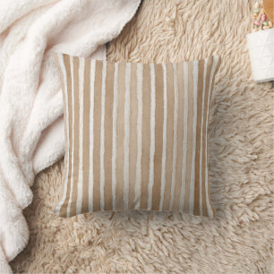 Cream & Brown Hearts Valentinstag Kissen