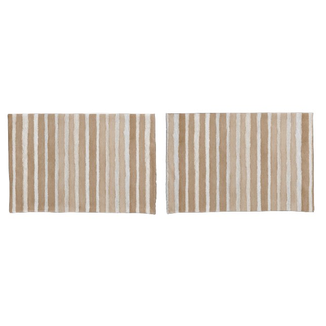 Cream & Brown Hearts Valentinstag Kissenbezug (Vorderseite-Set)