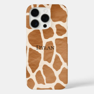 Cream Brown Safari Giraffe Tierwerbung iPhone 16 Pro Hülle
