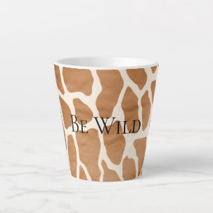 Cream Brown Safari Giraffe Tierwerbung Milchtasse