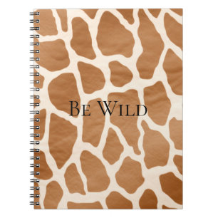 Cream Brown Safari Giraffe Tierwerbung Notizblock