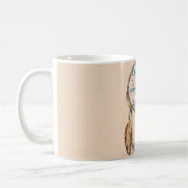 Cream Brown Türkquoise Dream Catcher Kaffeetasse