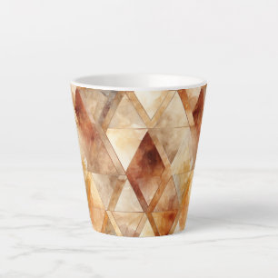Cream Burgundy Red Gold Dreiecke Weihnachten Milchtasse