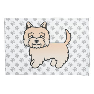 Cream Cairn Terrier Niedlich Cartoon Dog Kissenbezug